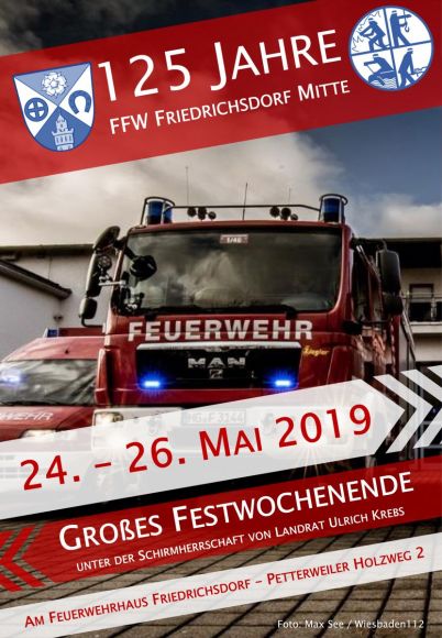 Festivitaten Zu 125 Jahre Freiwillige Feuerwehr Friedrichsdorf Mitte Taunus Nachrichten